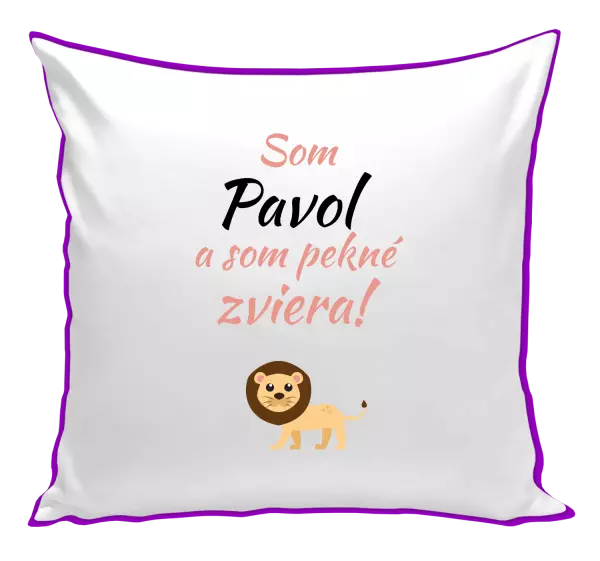 Vankúš Som meno a som pekné zviera! Lev