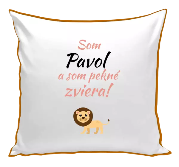 Vankúš Som meno a som pekné zviera! Lev