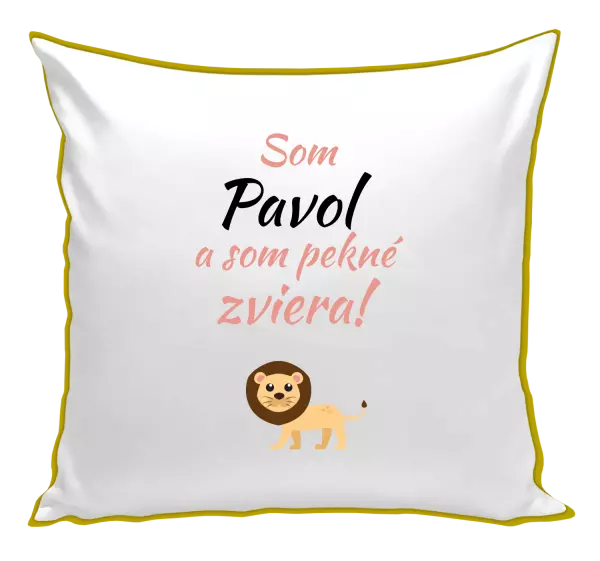 Vankúš Som meno a som pekné zviera! Lev