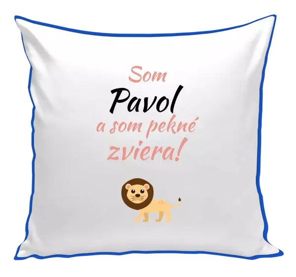 Vankúš Som meno a som pekné zviera! Lev
