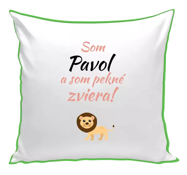 Vankúš Som meno a som pekné zviera! Lev