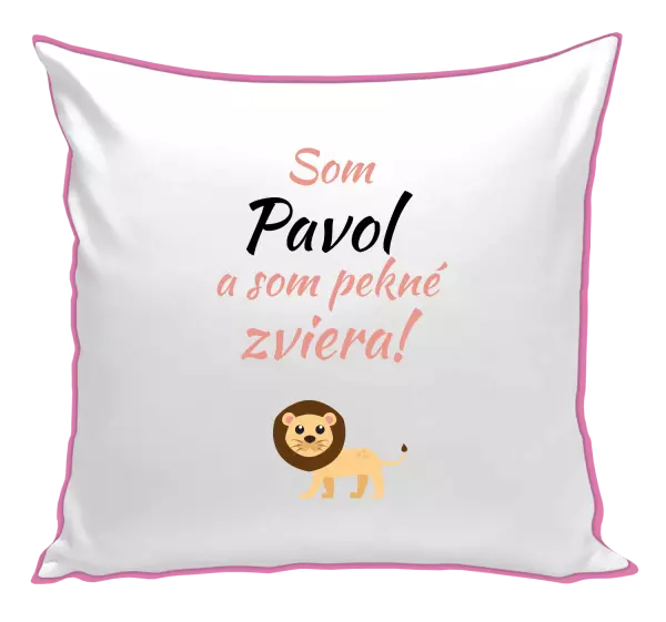 Vankúš Som meno a som pekné zviera! Lev