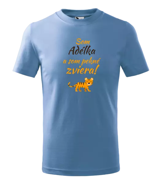Detské tričko Som meno a som pekné zviera! Tiger