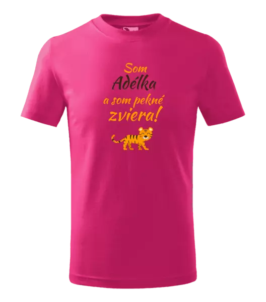 Detské tričko Som meno a som pekné zviera! Tiger