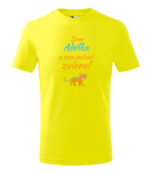 Detské tričko Som meno a som pekné zviera! Tiger