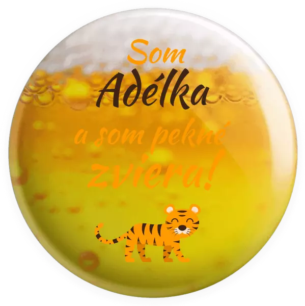 Placka Som meno a som pekné zviera! Tiger