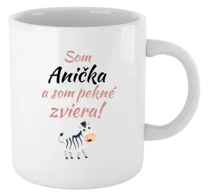 Hrnček Som meno a som pekné zviera! Zebra