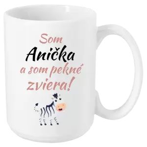 Hrnček Som meno a som pekné zviera! Zebra