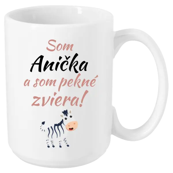 Hrnček Som meno a som pekné zviera! Zebra