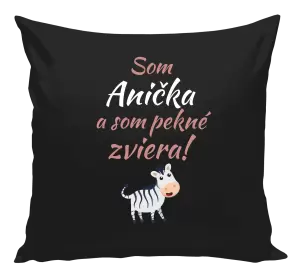 Vankúš Som meno a som pekné zviera! Zebra