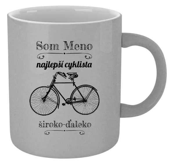 Hrnček metalický Som najlepší cyklista široko-ďaleko