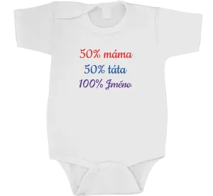 Dětské body 50% máma + 50% táta = 100% jméno