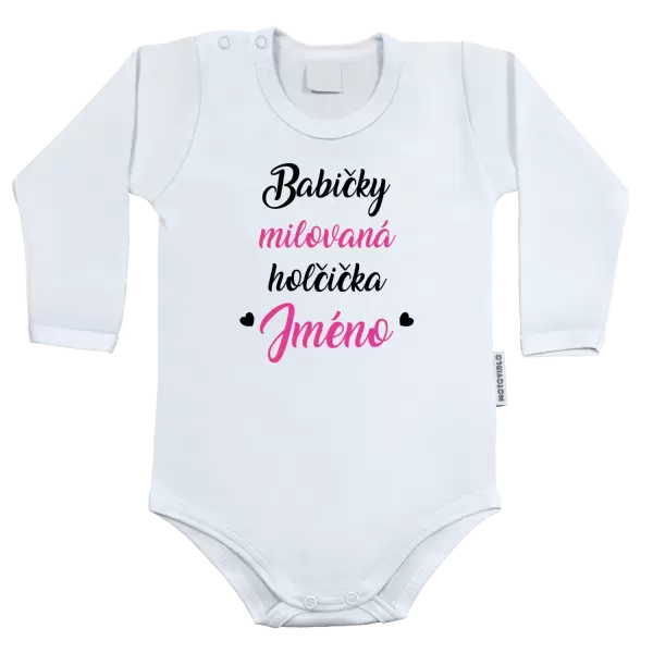Dětské body Babičky milovaná holčička se jménem