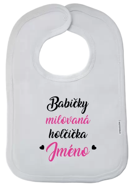 Dětský bryndák Babičky milovaná holčička se jménem