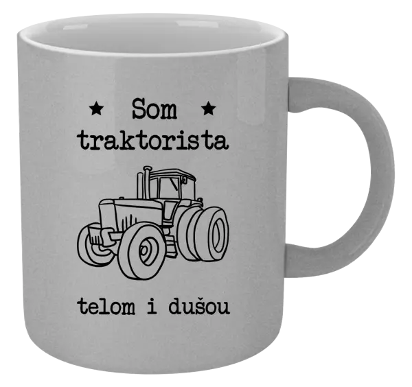 Hrnček metalický Som traktorista telom i dušou