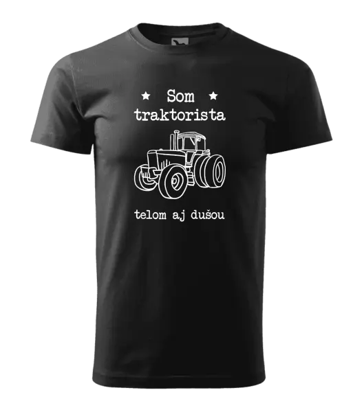 Pánske tričko Som traktorista telom i dušou