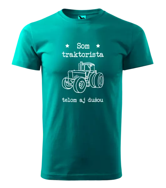 Pánske tričko Som traktorista telom i dušou
