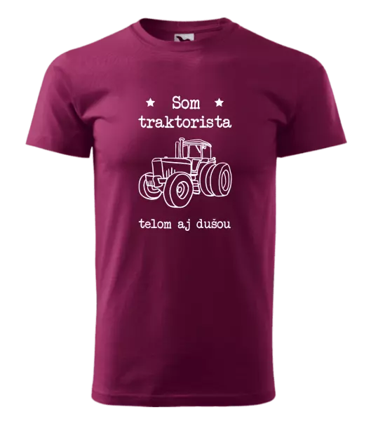 Pánske tričko Som traktorista telom i dušou