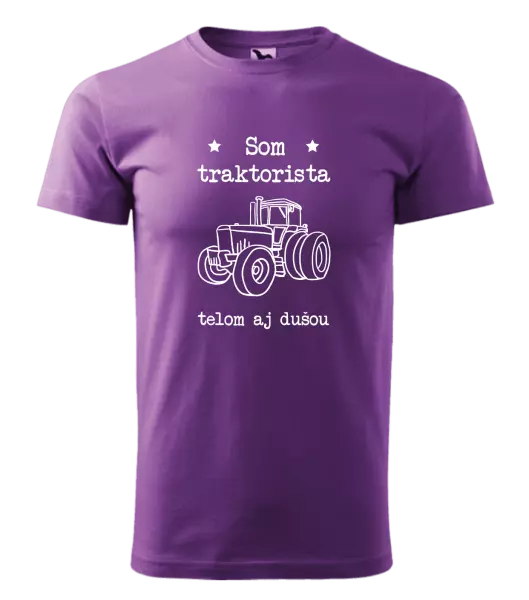 Pánske tričko Som traktorista telom i dušou
