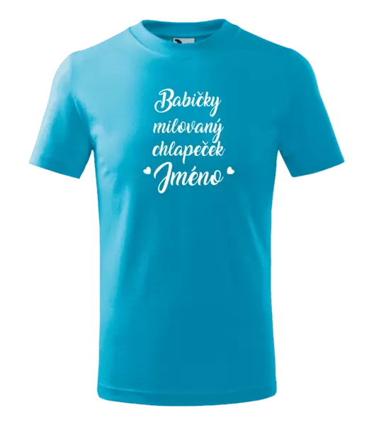 Dětské tričko Babičky milovaný chlapeček se jménem