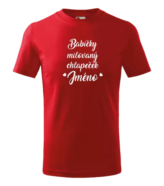 Dětské tričko Babičky milovaný chlapeček se jménem