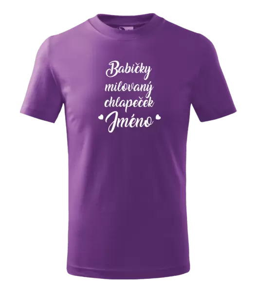 Dětské tričko Babičky milovaný chlapeček se jménem