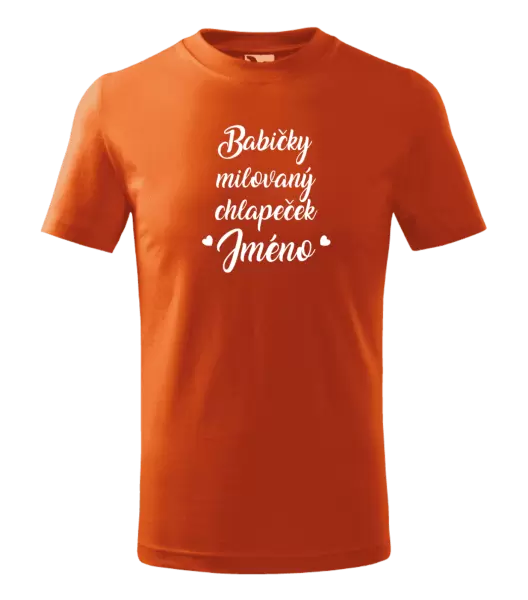 Dětské tričko Babičky milovaný chlapeček se jménem