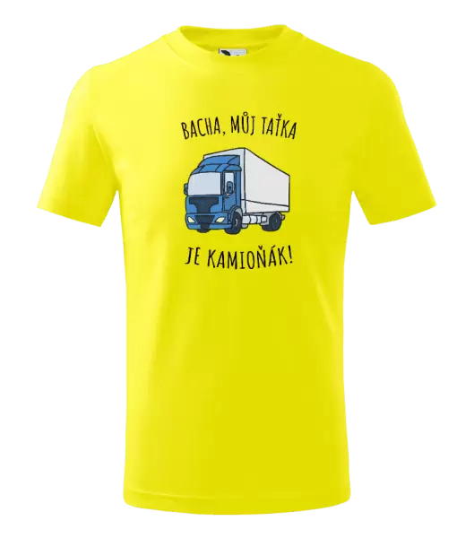 Dětské tričko Bacha, můj taťka je kamioňák!