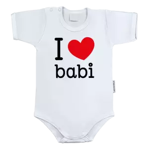 Dětské body s krátkým rukávem I love babi