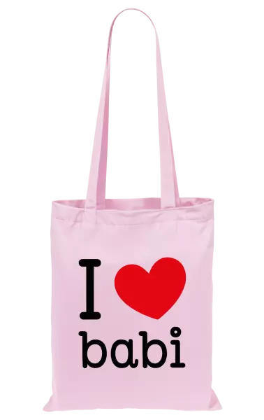 Látková taška I love babi