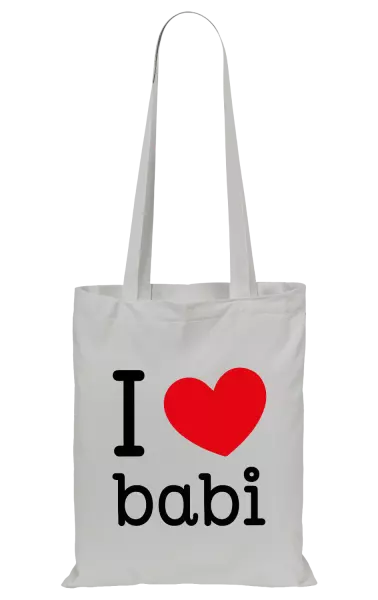 Látková taška I love babi