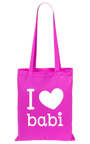 Látková taška I love babi