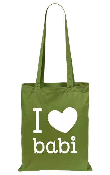 Látková taška I love babi