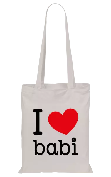 Látková taška I love babi