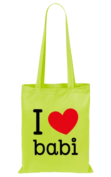 Látková taška I love babi