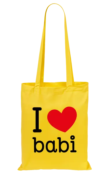 Látková taška I love babi
