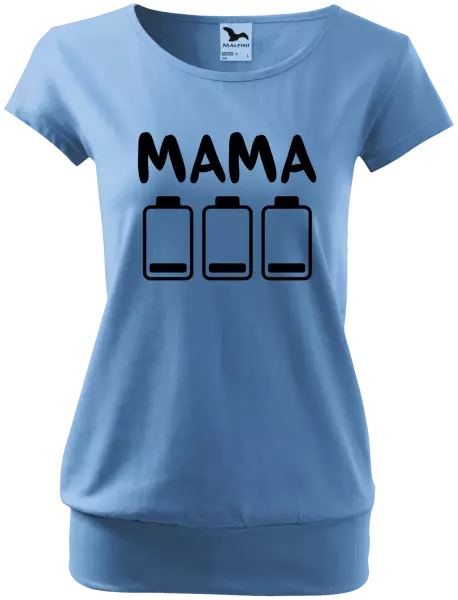 Dámske tričko Mama - vybité baterky 