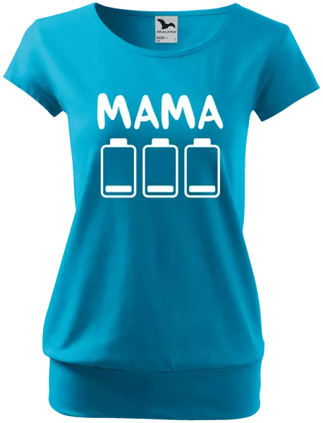 Dámske tričko Mama - vybité baterky 