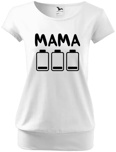 Dámske tričko Mama - vybité baterky 