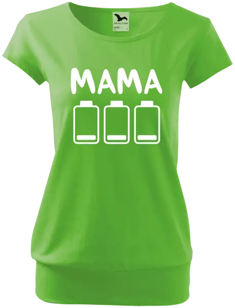Dámske tričko Mama - vybité baterky 