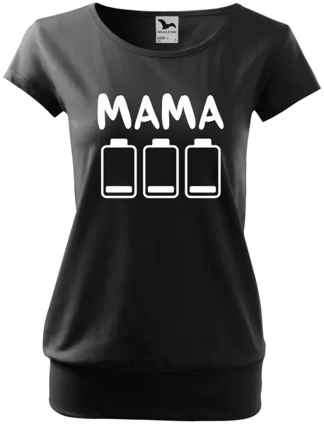 Dámske tričko Mama - vybité baterky 