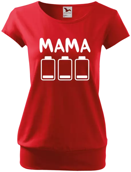 Dámske tričko Mama - vybité baterky 