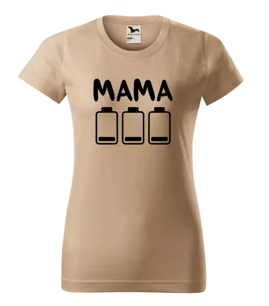 Dámske tričko Mama - vybité baterky 