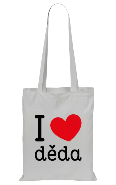 Látková taška I love děda