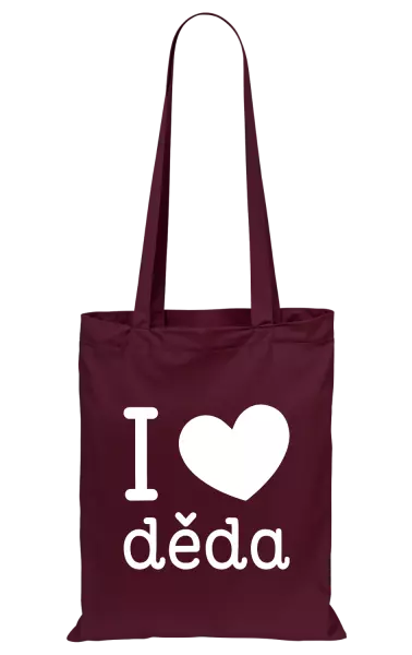 Látková taška I love děda