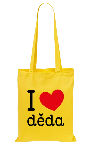 Látková taška I love děda