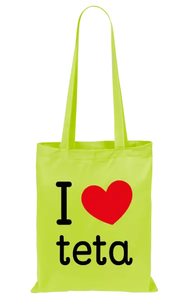 Látková taška I love teta