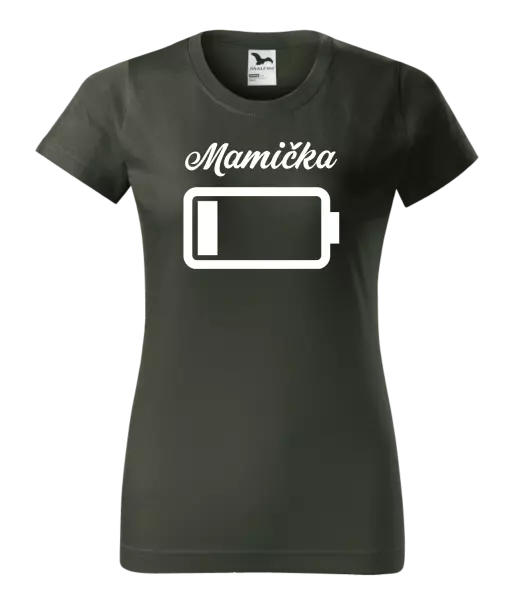 Dámske tričko Mamička - baterie