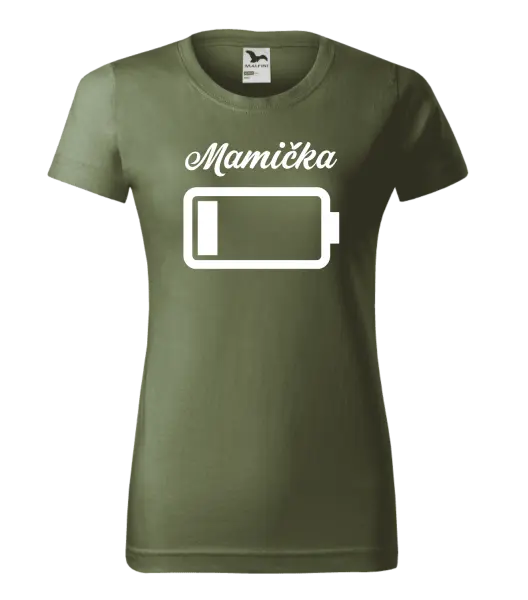Dámske tričko Mamička - baterie
