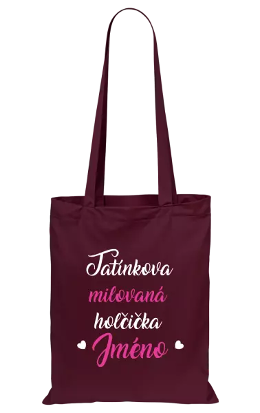 Látková taška Tatínkova milovaná holčička